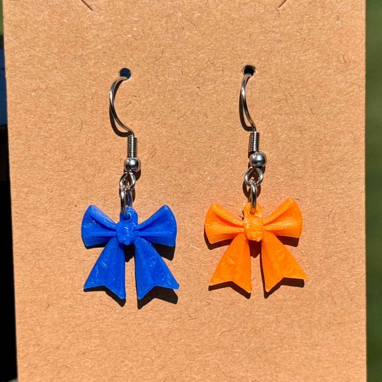 Multi-Color Bow Dangle Earrings