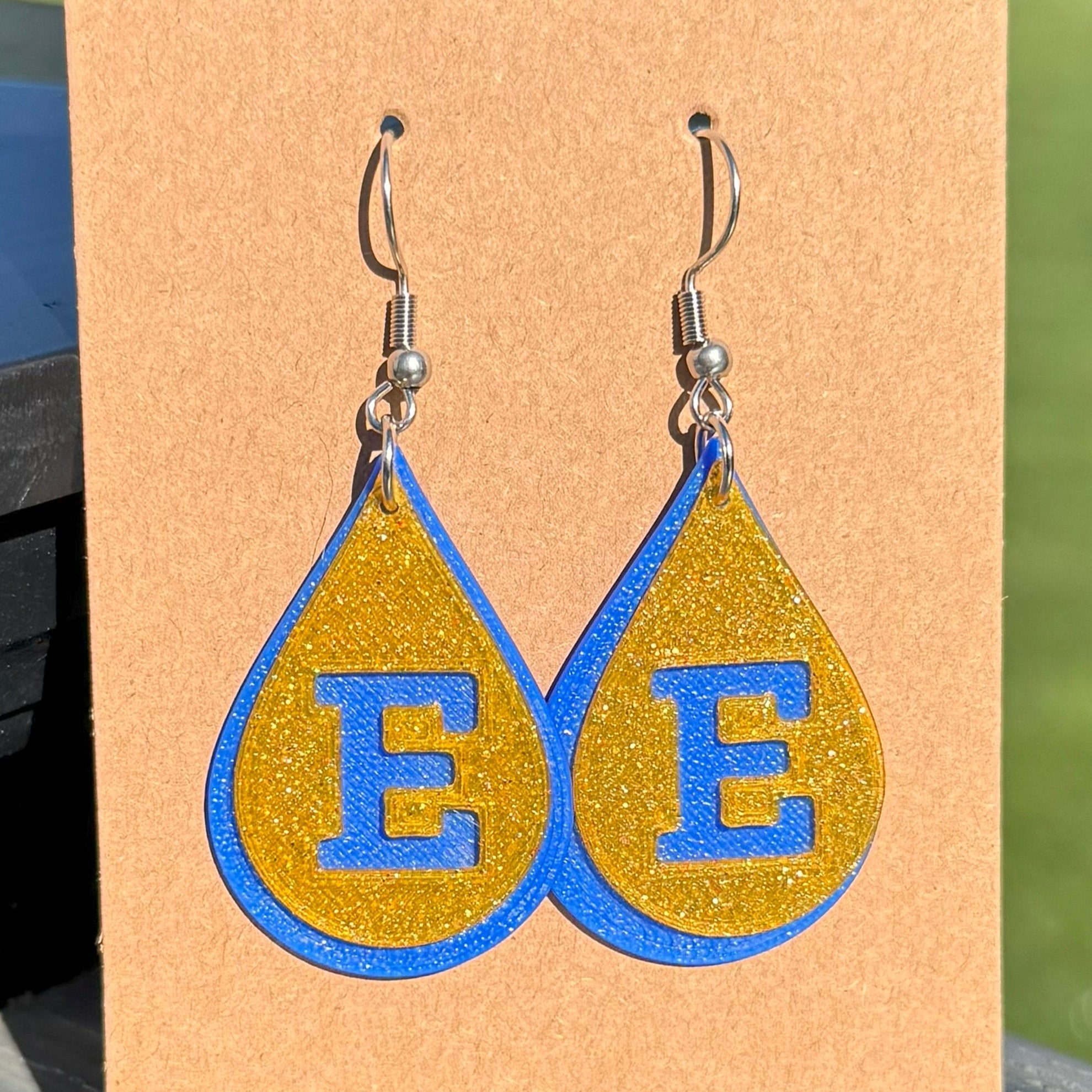 Glitter Teardrop Dangle Earrings