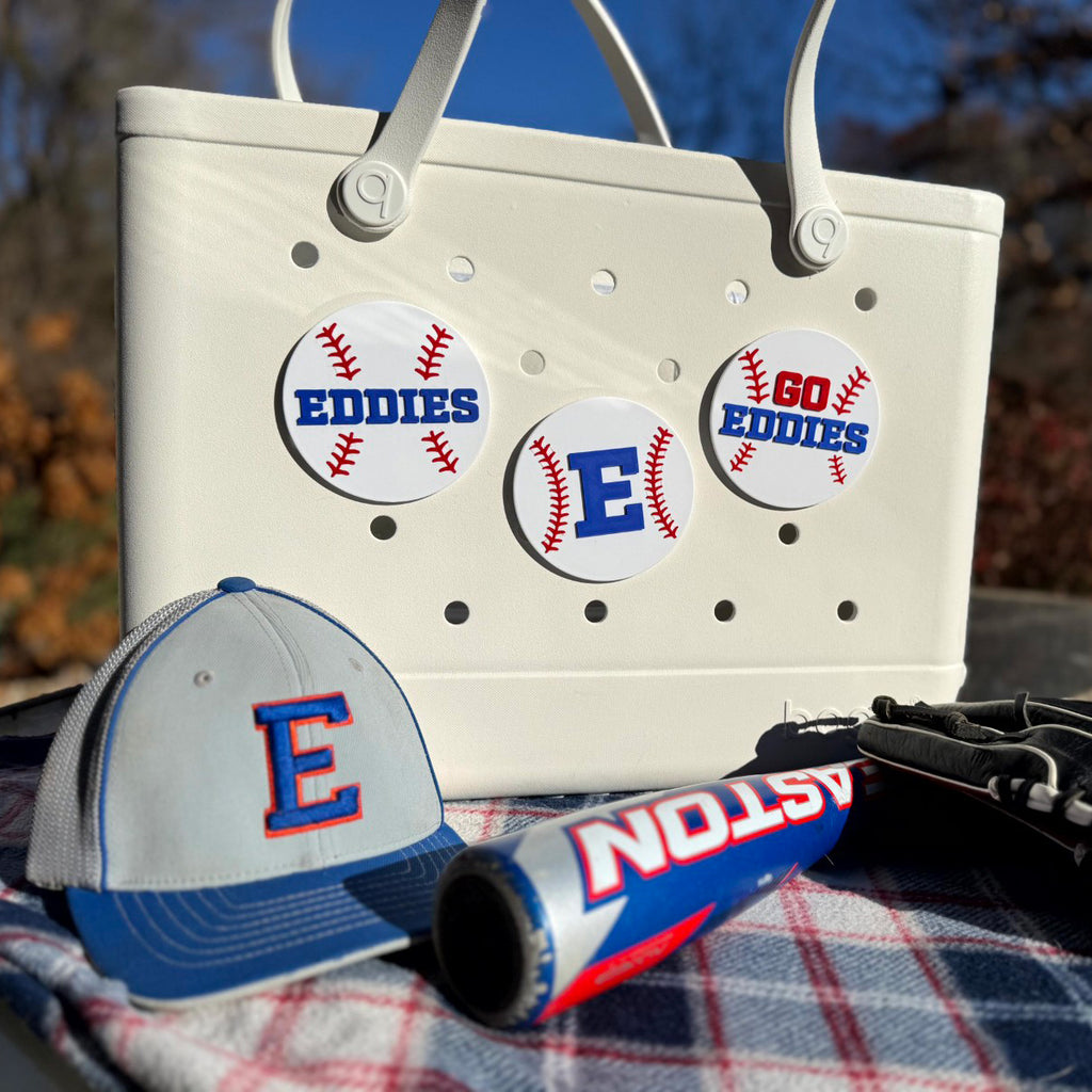 Edwardsburg Eddies Bogg Bag Charm - Baseball