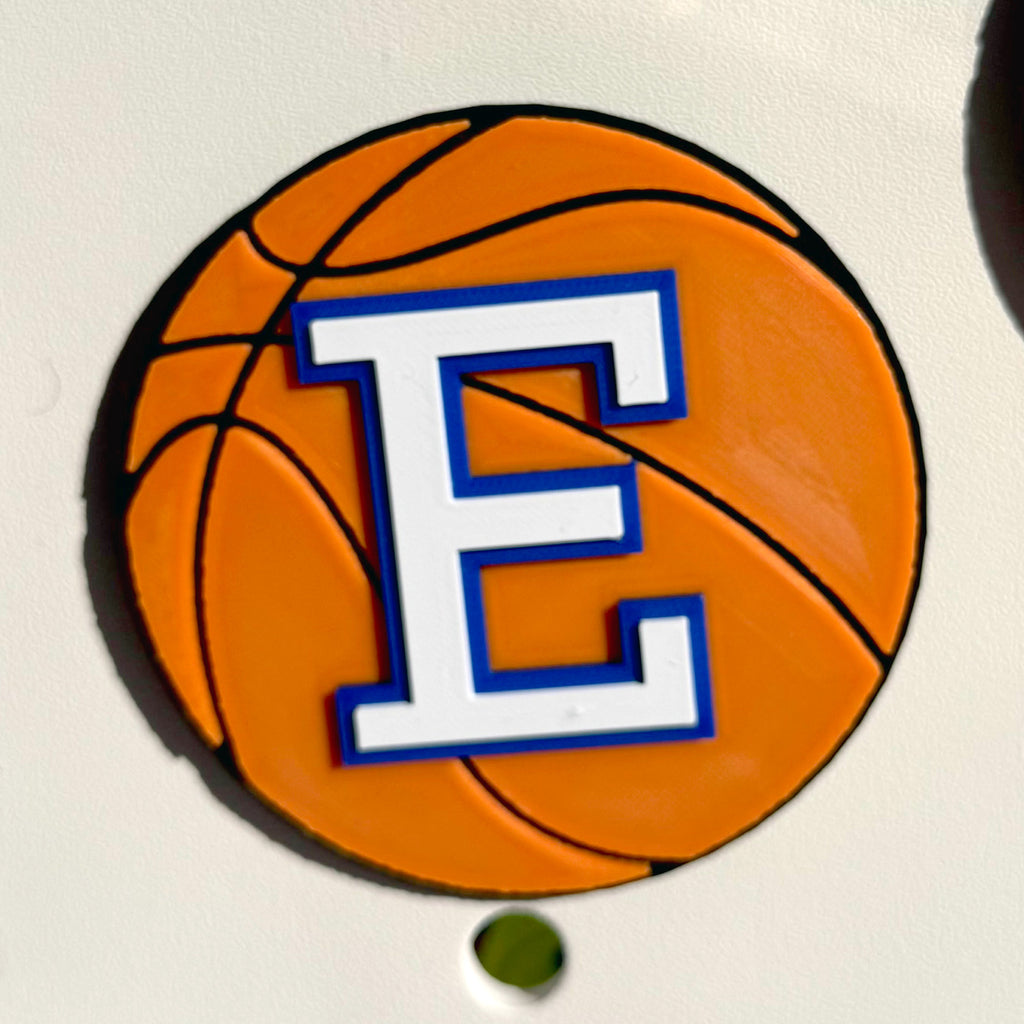 Edwardsburg Eddies Bogg Bag Charm - Basketball
