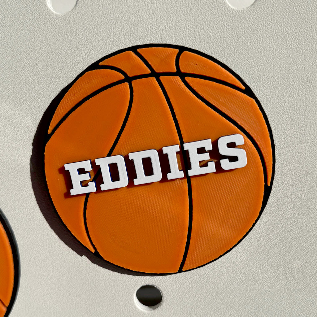 Edwardsburg Eddies Bogg Bag Charm - Basketball