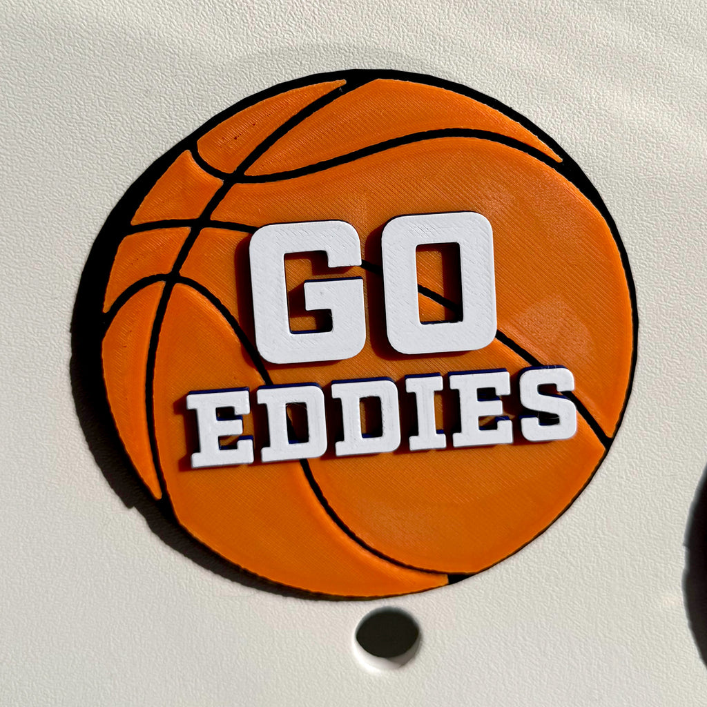Edwardsburg Eddies Bogg Bag Charm - Basketball