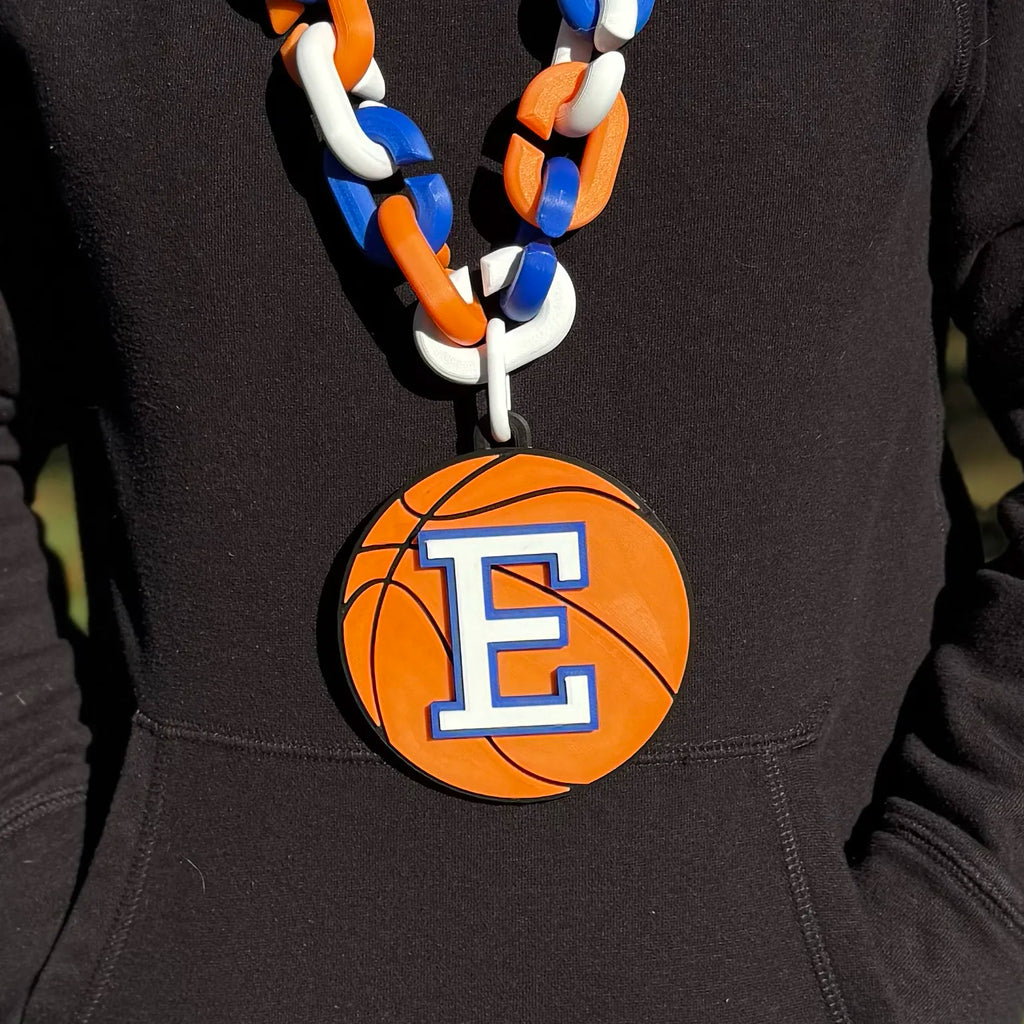 Edwardsburg Eddies Hype Chain Charm - Basketball
