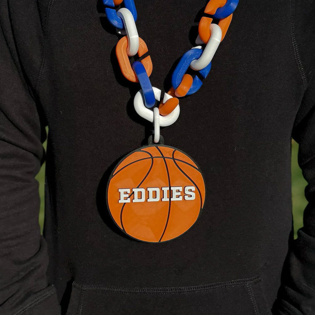 Edwardsburg Eddies Hype Chain Charm - Basketball