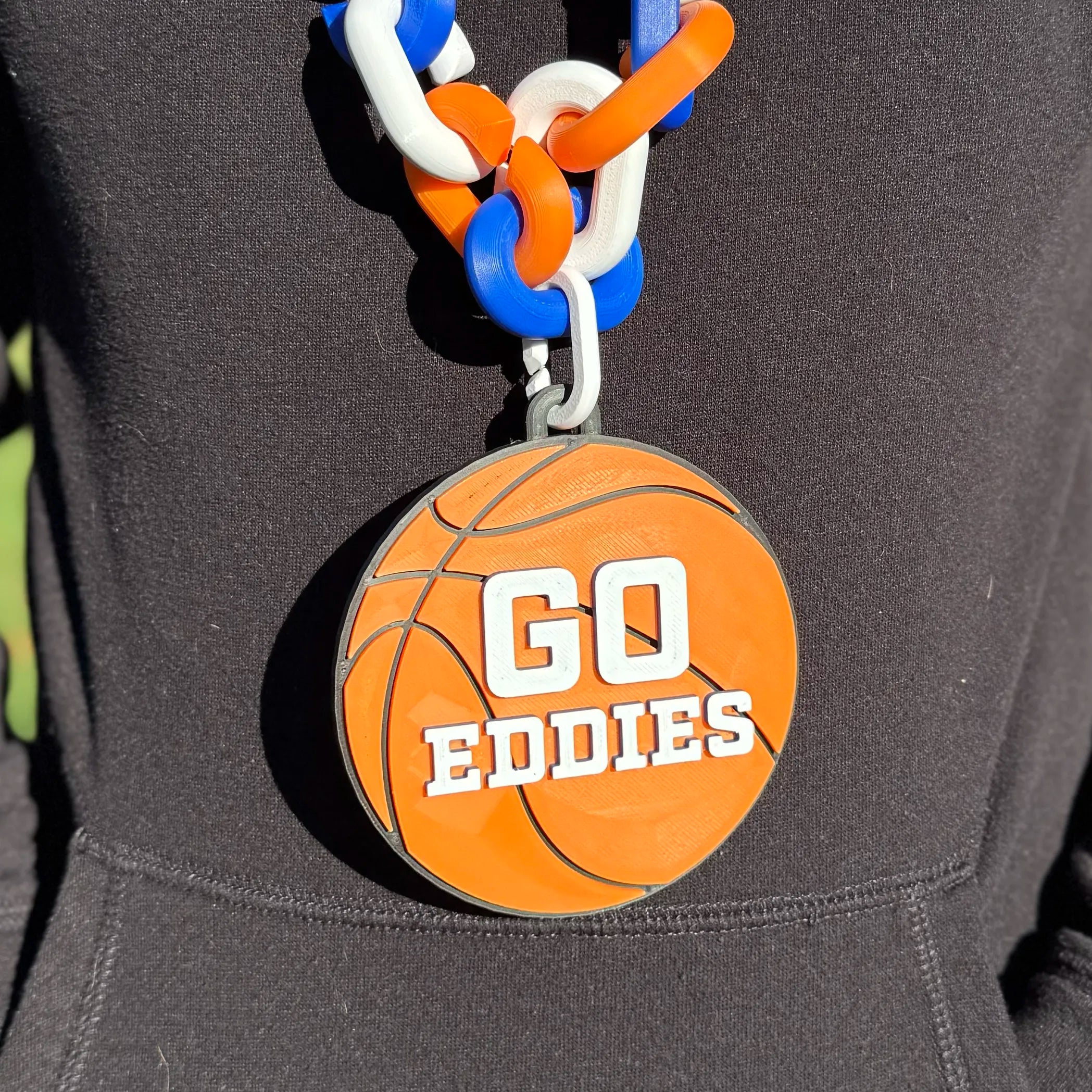 Edwardsburg Eddies Hype Chain Charm - Basketball